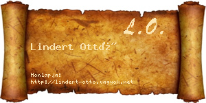 Lindert Ottó névjegykártya